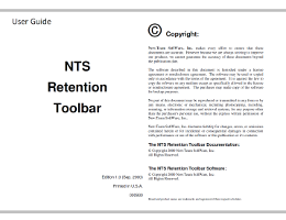 NTS AX Retention Schedule Toolbar User Guide